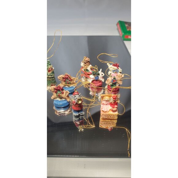 Vintage Mini Trims Hand Painted Christmas Ornaments - SET OF 24 - Picture 10 of 15